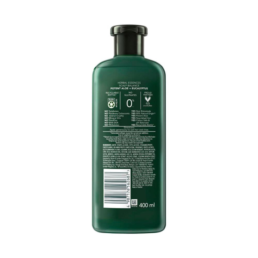Herbal Essences Shampoo Potent Aloe + Eucalyptus - 400mL