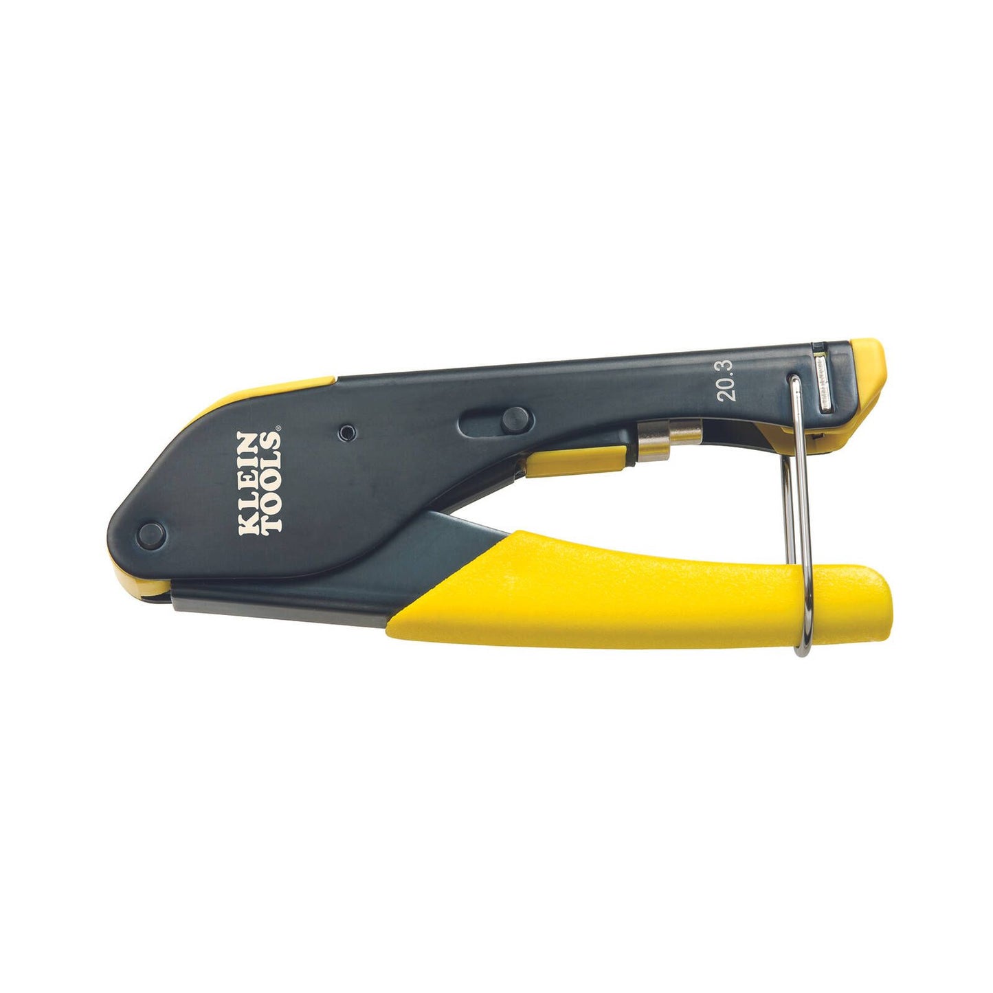 Klein Tools Compact Compression Crimper F Connector - 60mm x 142mm - Yellow/Black