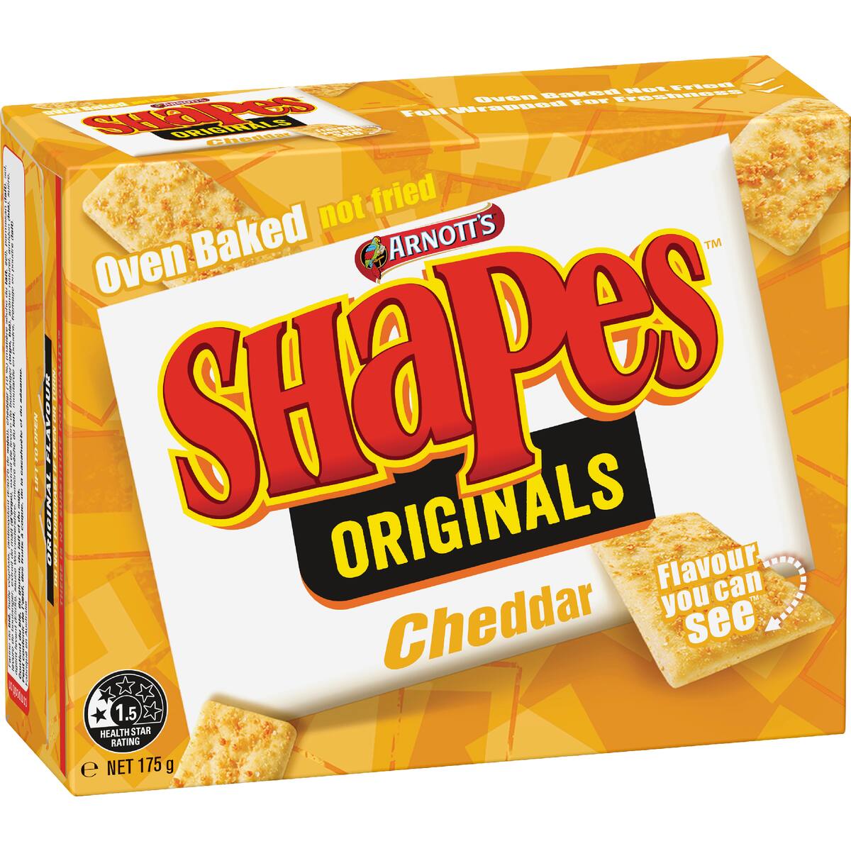 Arnott's Shapes Cheddar Cracker Biscuits 175g
