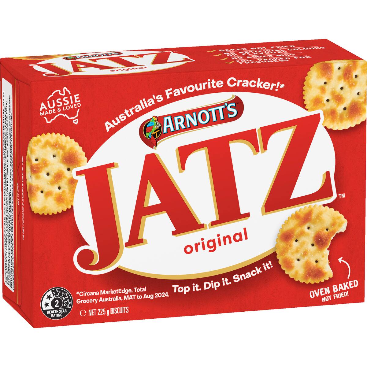 Arnott's Jatz Original Crackers Biscuits 225g