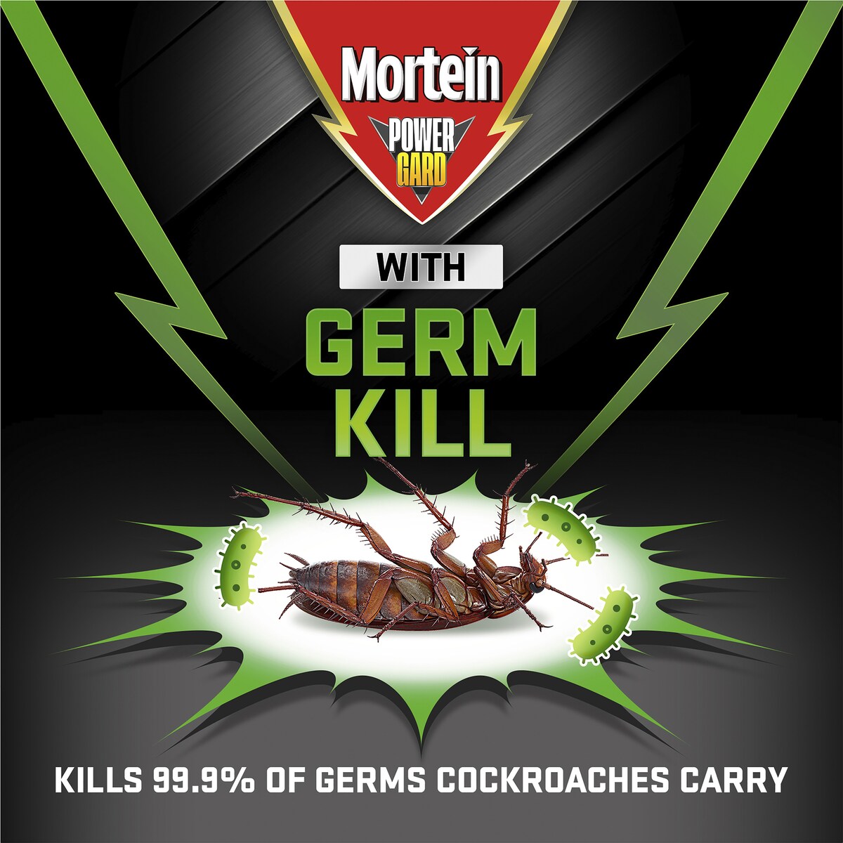 Mortein Powergard Crawling Insect Spray Easy Reach w/ Germ Kill 320g