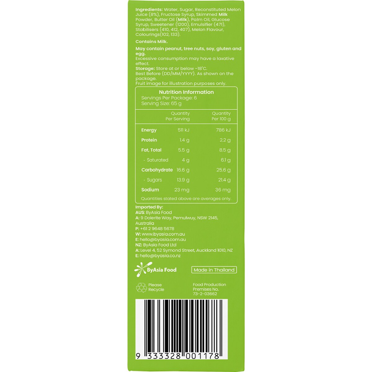 Bubbleme Tropical Treats Honeydew Delight 6 Pack