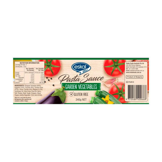 Eskal Garden Vegetables Pasta Sauce - 340g