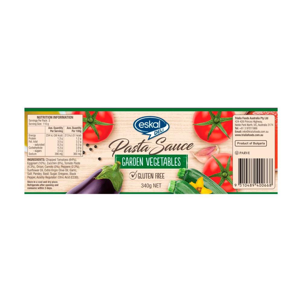 Eskal Garden Vegetables Pasta Sauce - 340g