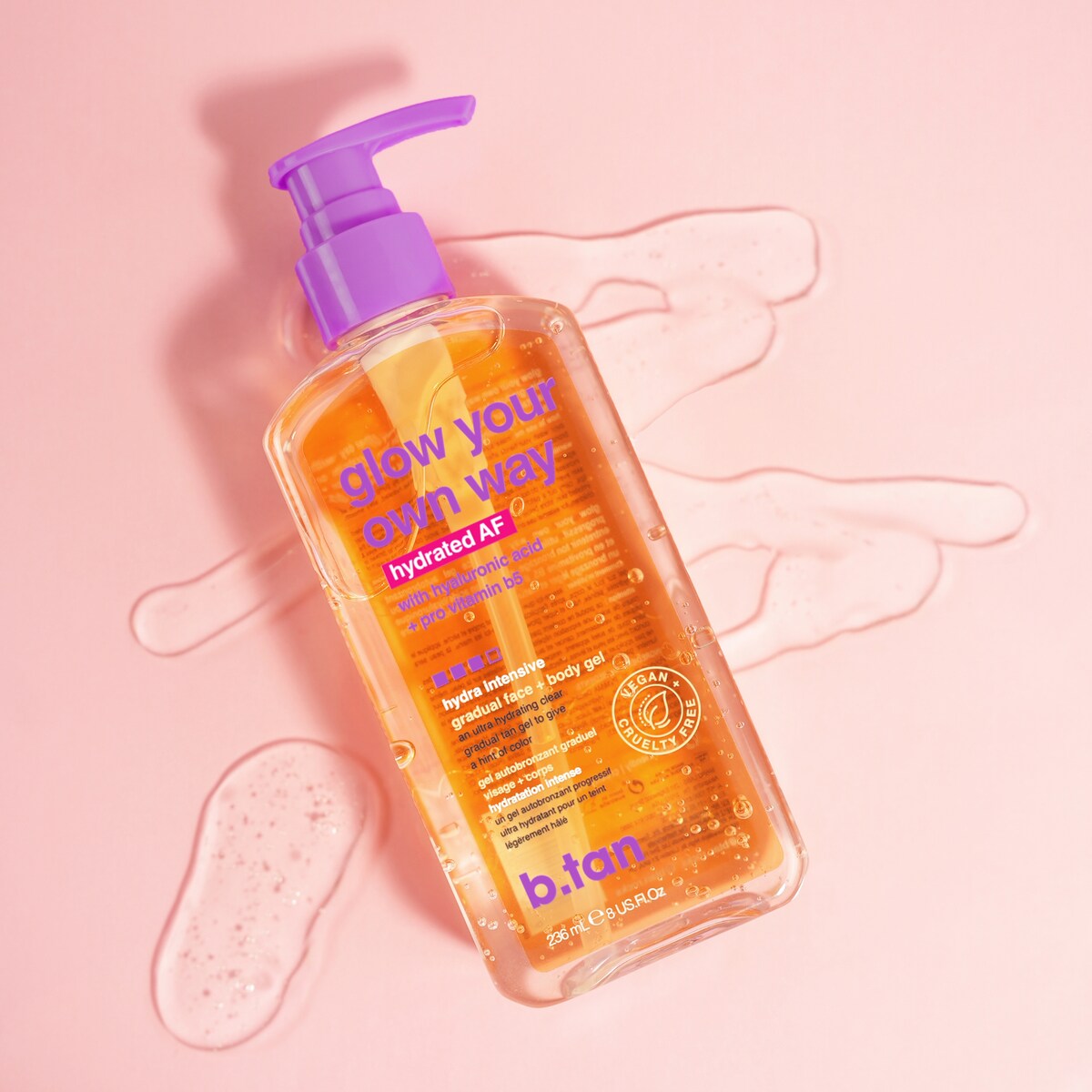B.tan Glow Your Own Way Hydrating Tan Gel 236ml
