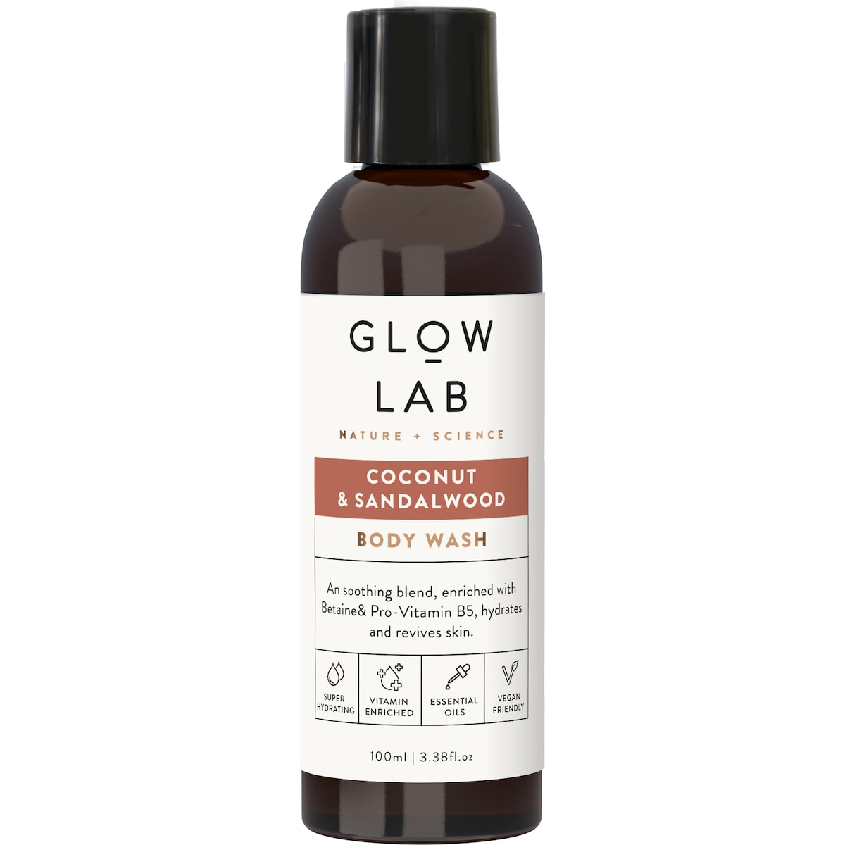 Glow Lab Body Wash Coconut & Sandalwood Mini 100ml