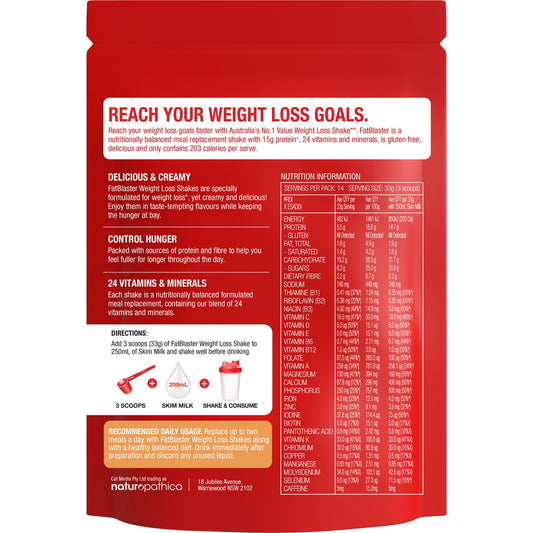 Fat Blaster Weight Loss Shake Caramel 465g