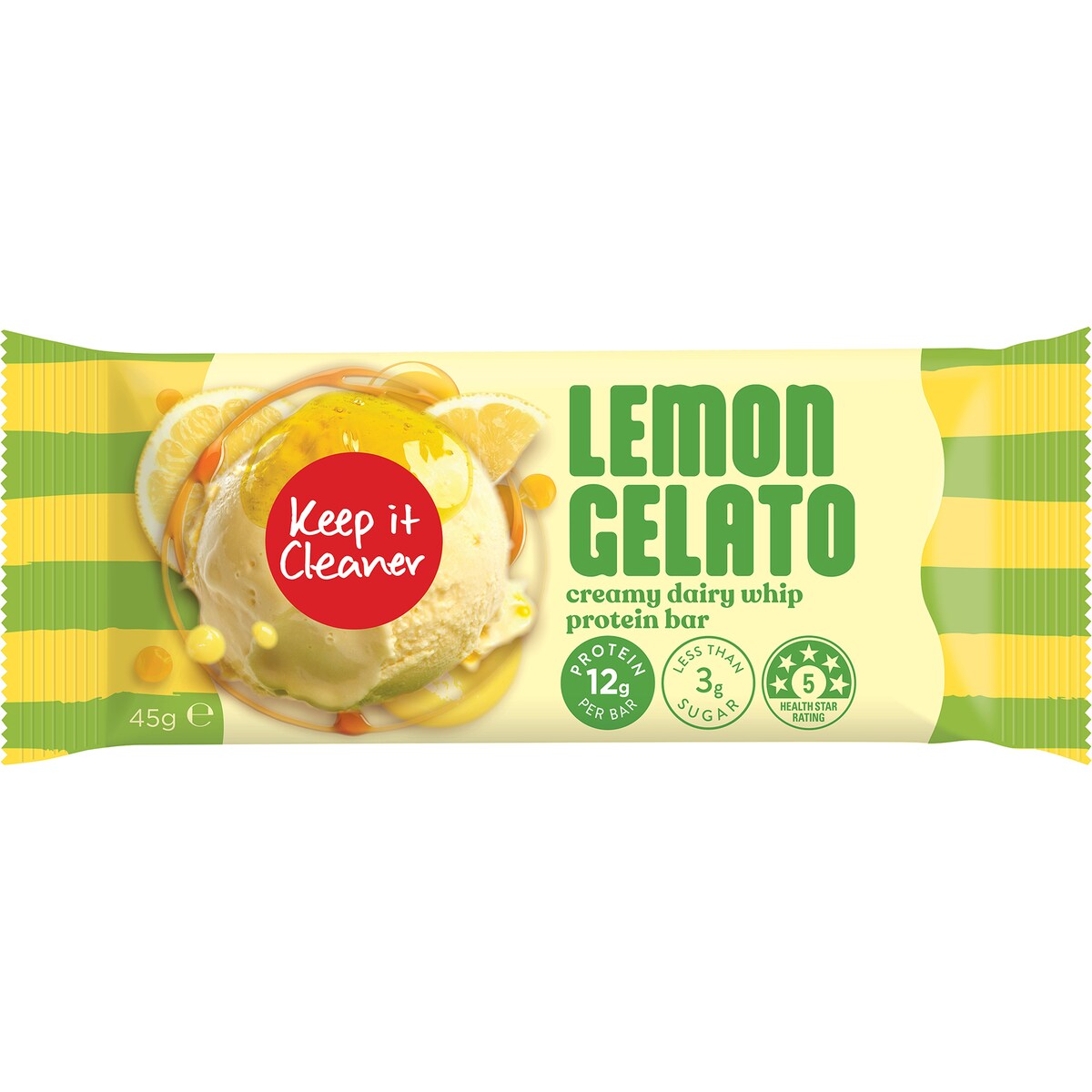 Keep It Cleaner Lemon Gelato Creamy Dairy Whip Protein Bar 45g