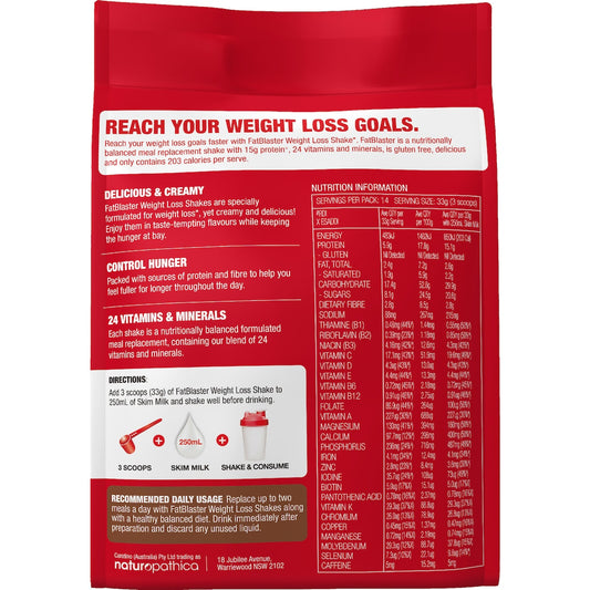 Fatblaster Weight Loss Shake Chocolate 465g