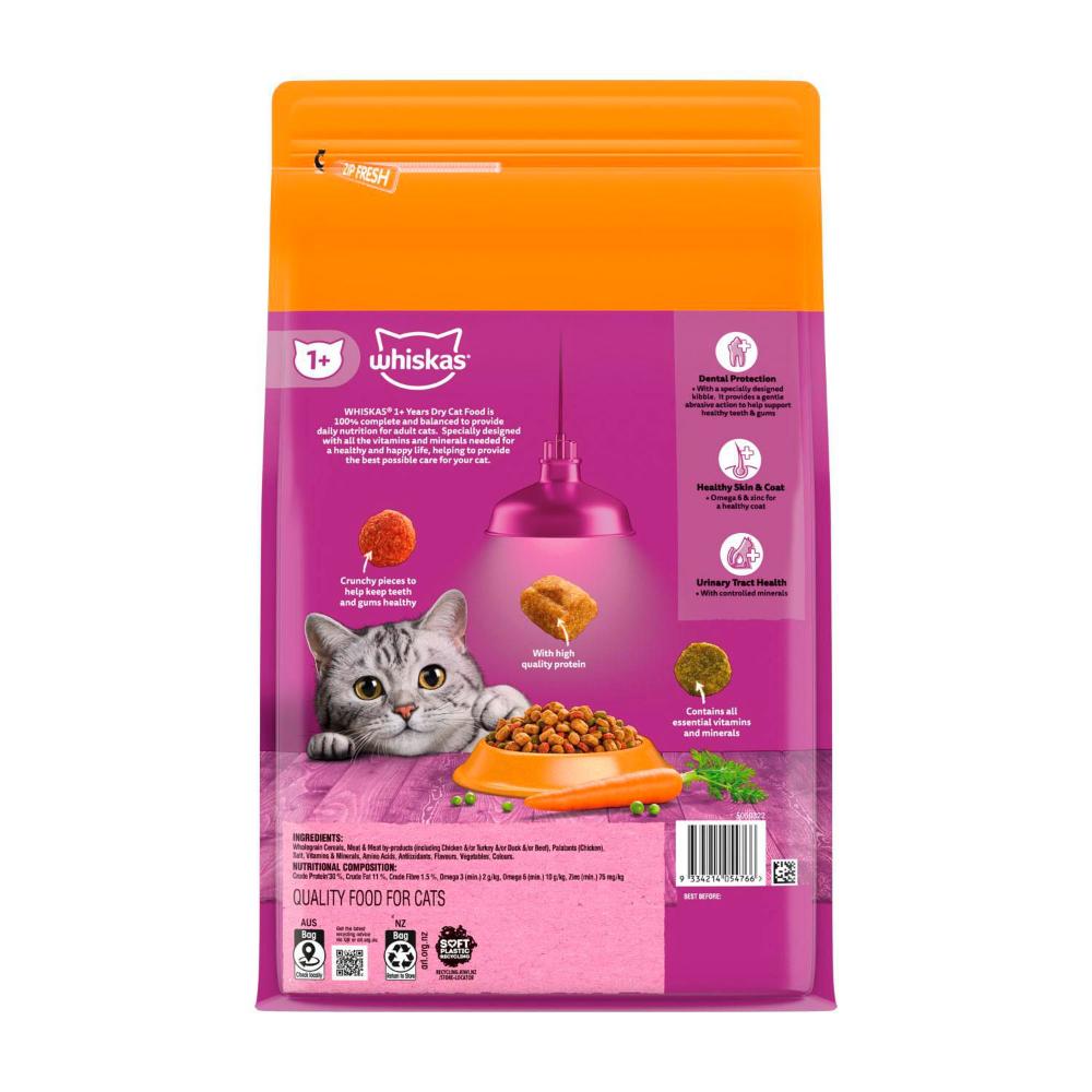 Whiskas Adult Dry Cat Food With Chicken And Rabbit - 3kg