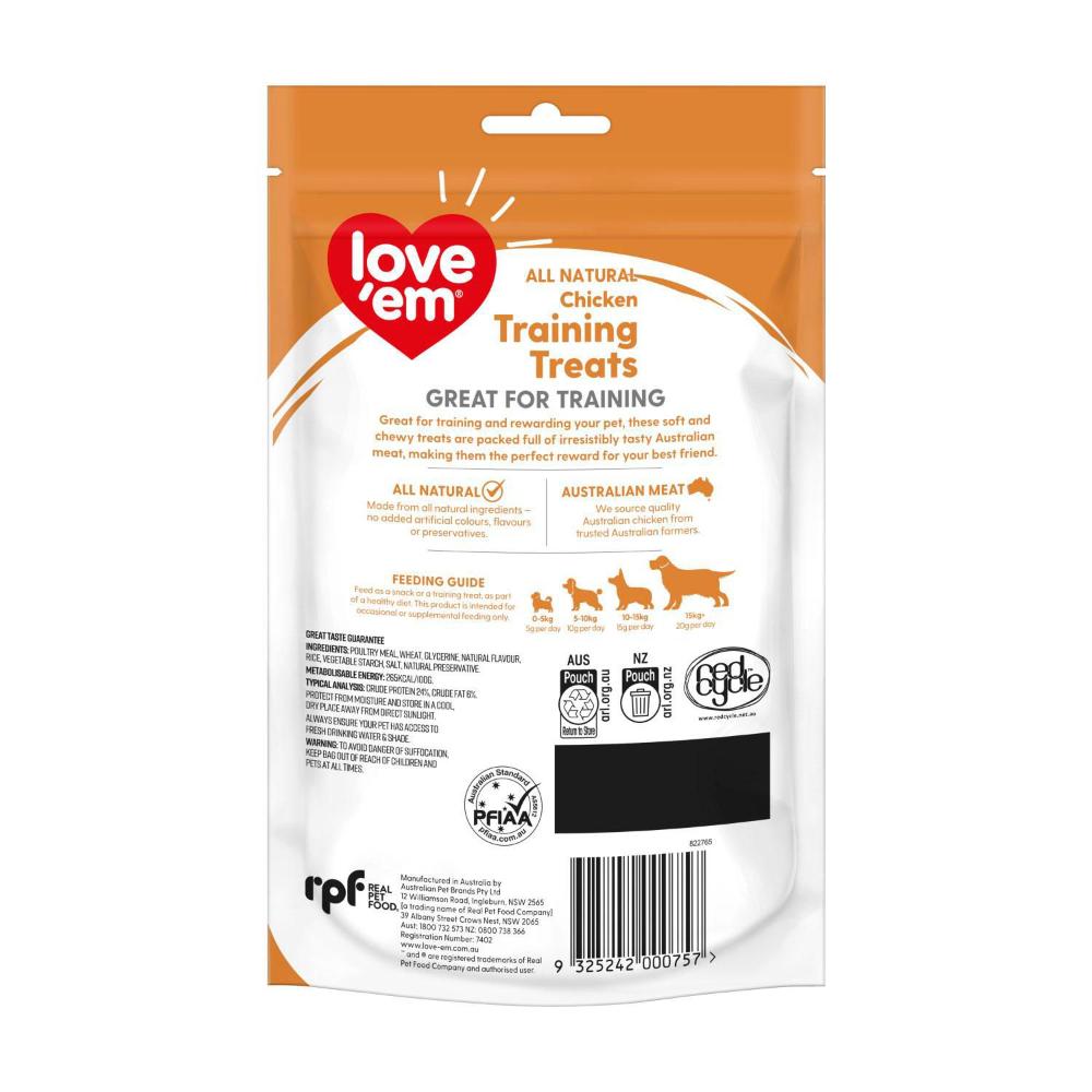 Love'em Dog Training Treats Chicken - 200g