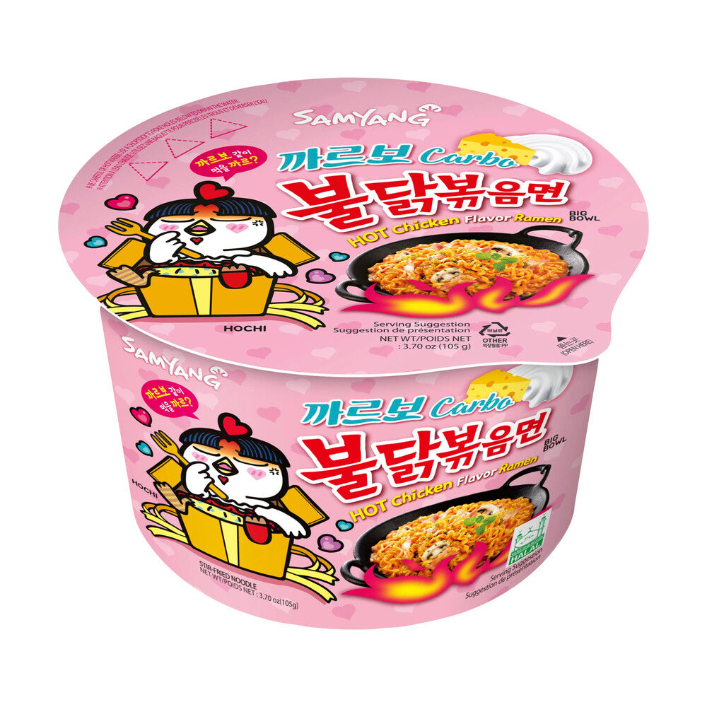 Samyang Buldak Hot Chicken Ramen Big Bowl Carbonara - 105g