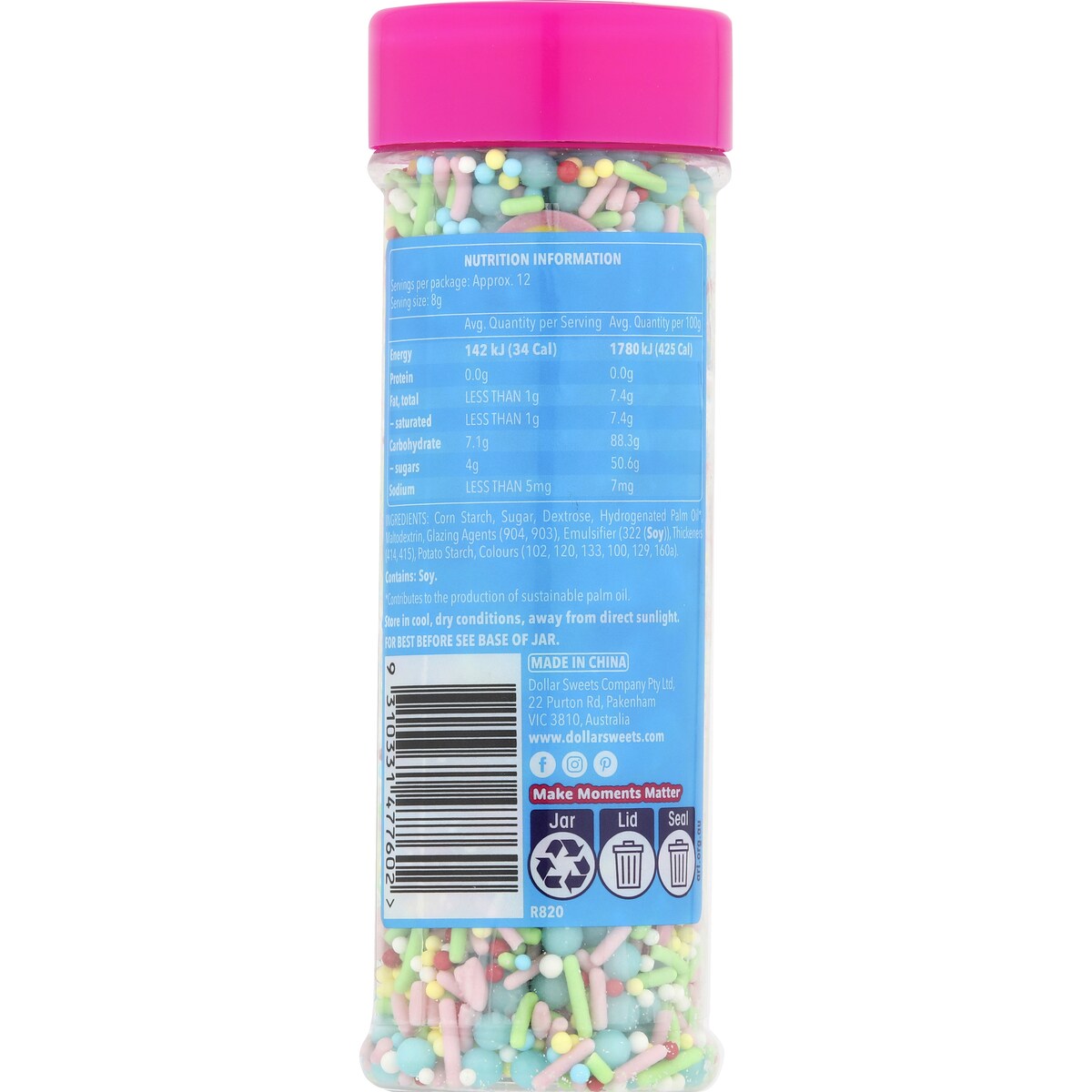 Dollar Sweets Over The Rainbow Sprinkles 98g