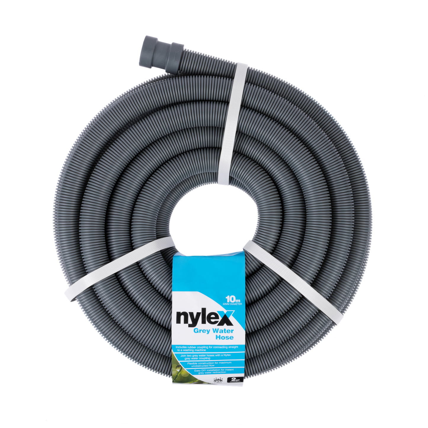Nylex Grey Water Chief Hose - 22mm x 10m