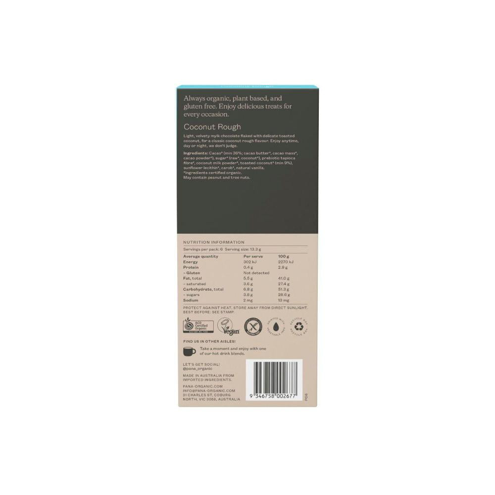 Pana Organic Mylk Coconut Rough Chocolate - 80g