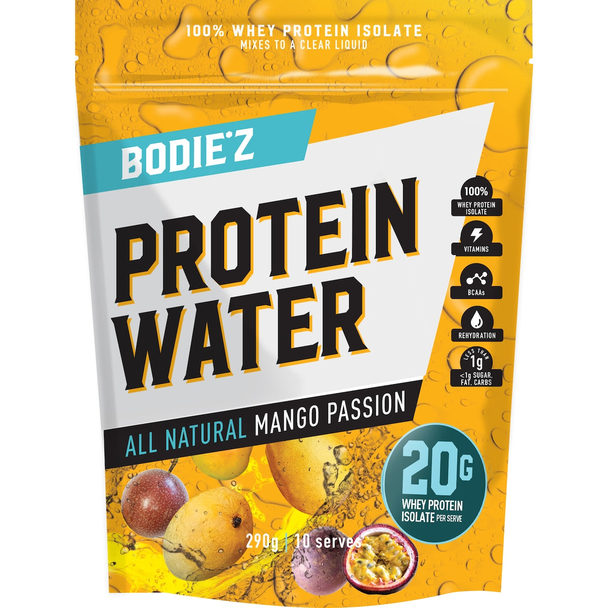 Bodiez 100% Whey Protein Water Mango Passion 290g