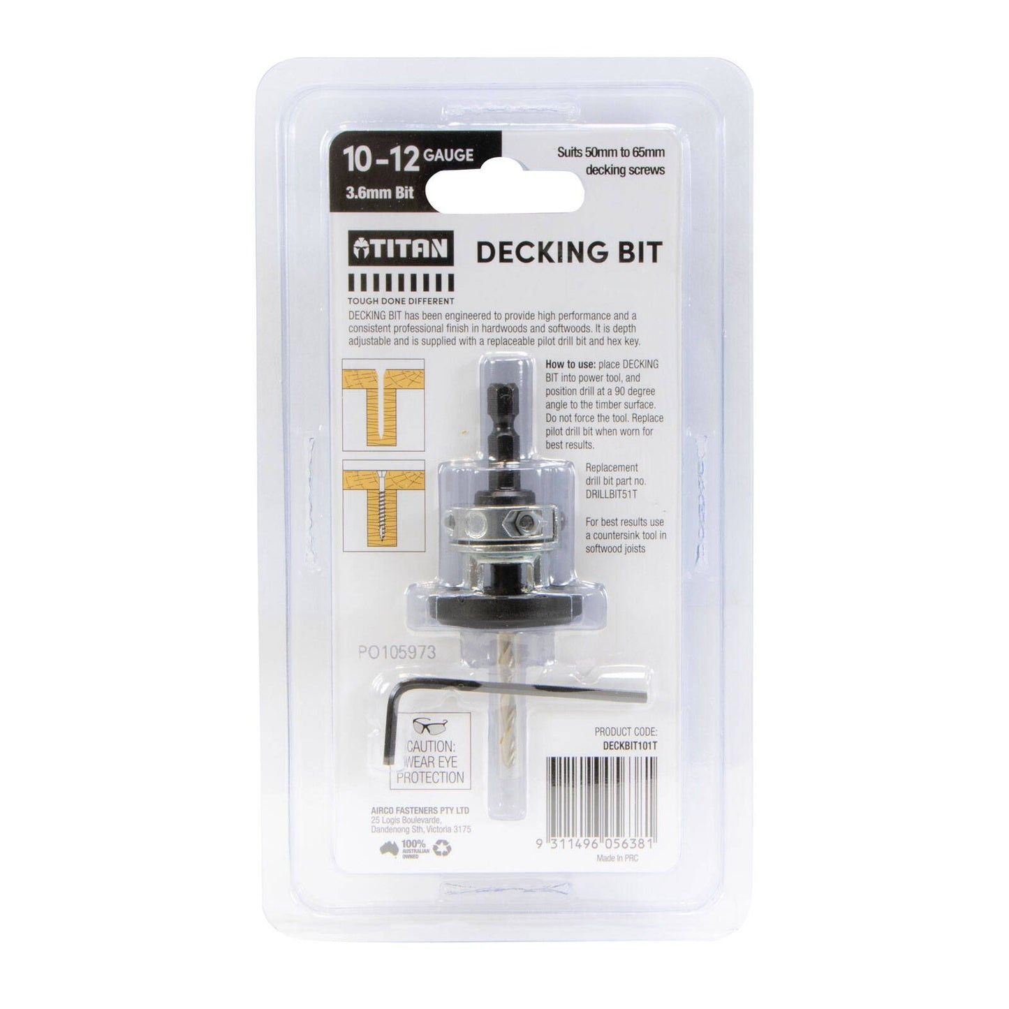 Titan Decking Countersink Tool - 10g x 50mm