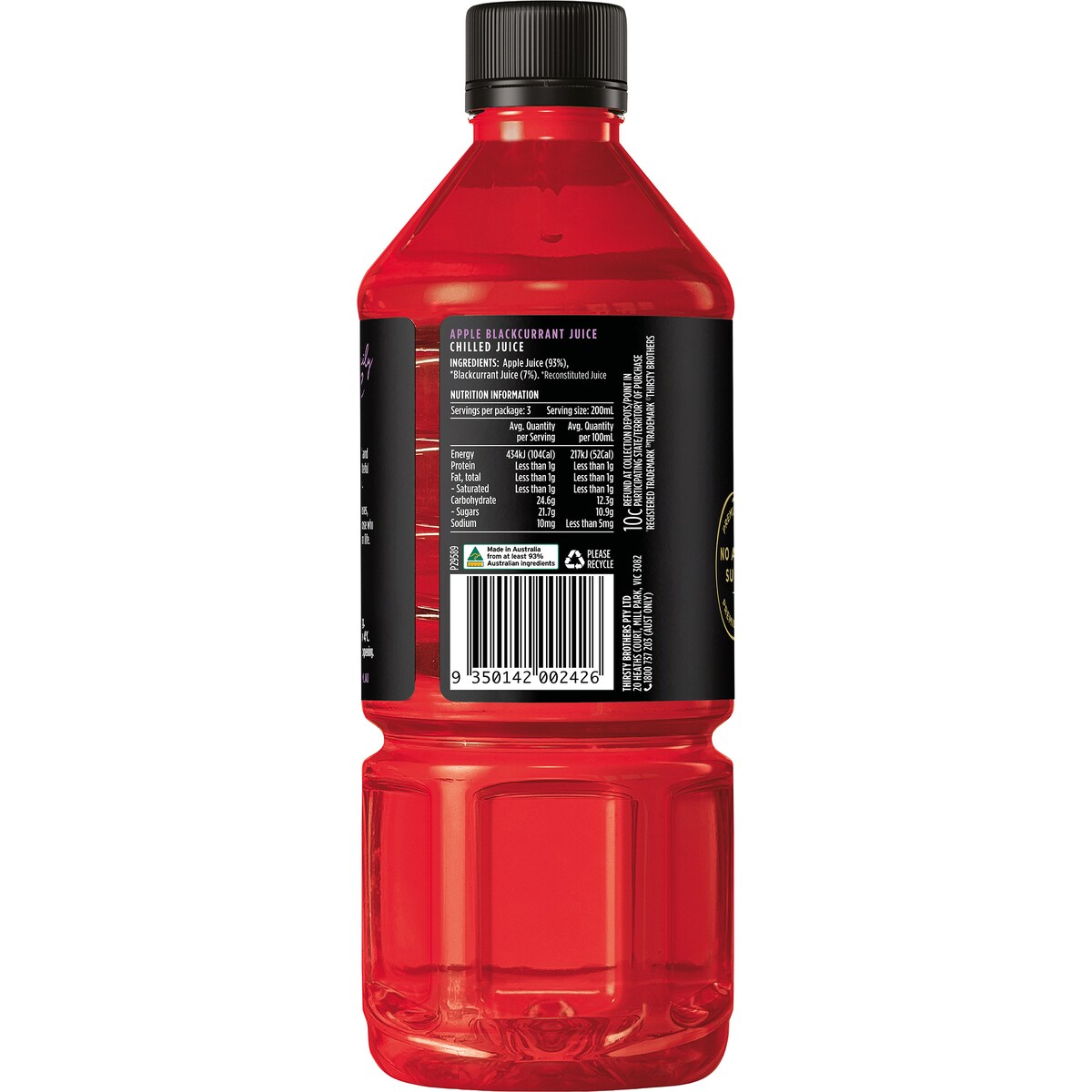 Original Juice Co. Apple Blackcurrant Juice 600mL