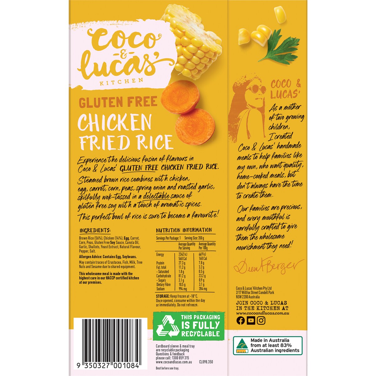 Coco & Lucas' Chicken Fried Rice Gluten Free 350g