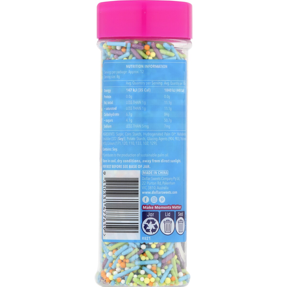 Dollar Sweets Monster Mash Sprinkles 98g
