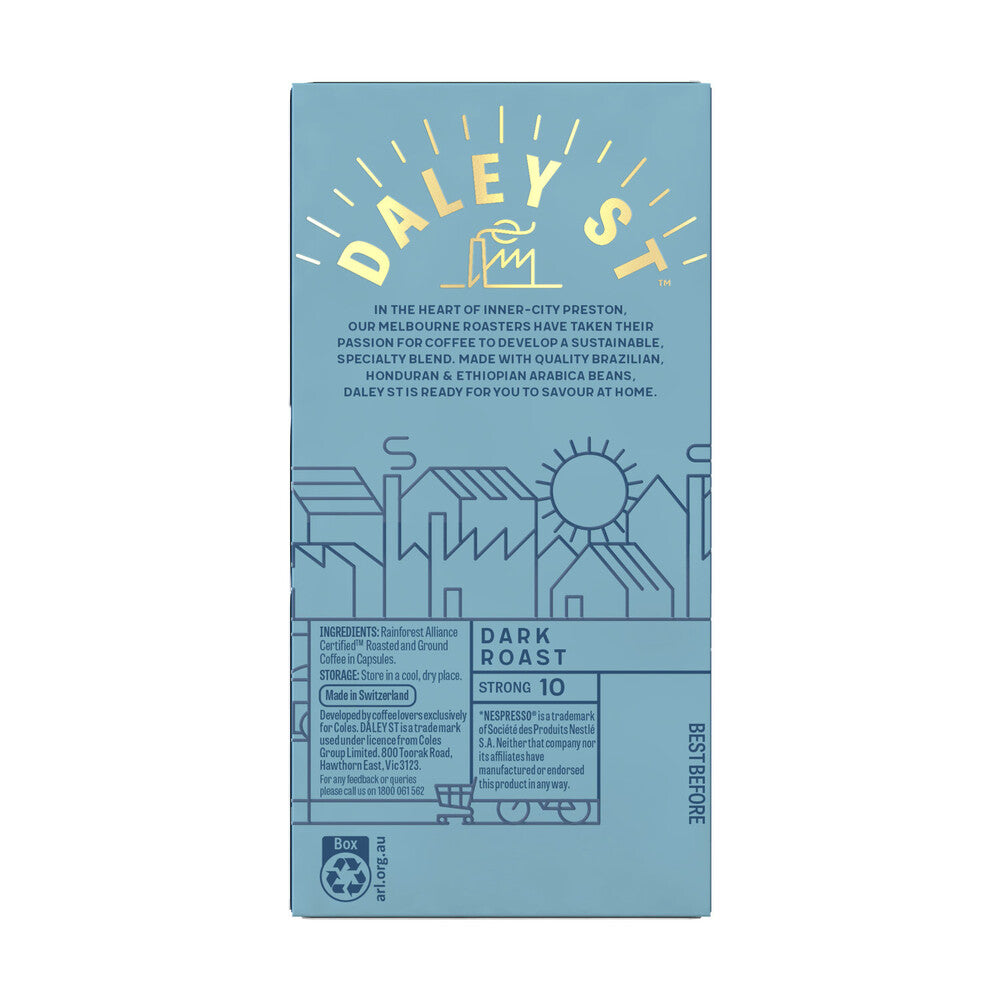 Daley Street Dark Aluminium Nespresso Compatible Coffee Capsules - 10 pack