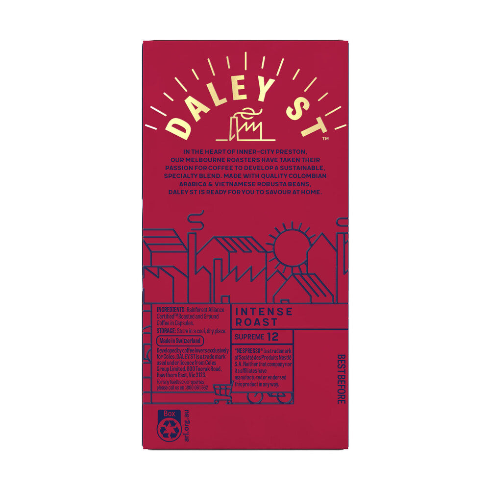 Daley Street Intense Aluminium Nespresso Compatible Coffee Capsules - 10 pack