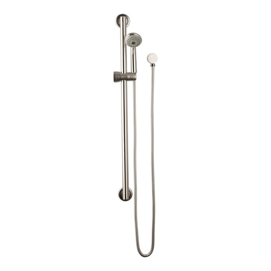 Evekare Grab Rail & 3 Function Shower - 32 x 900mm - Brushed Nickel