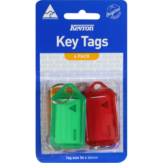Kevron Accessories Key Tags 4 Pack