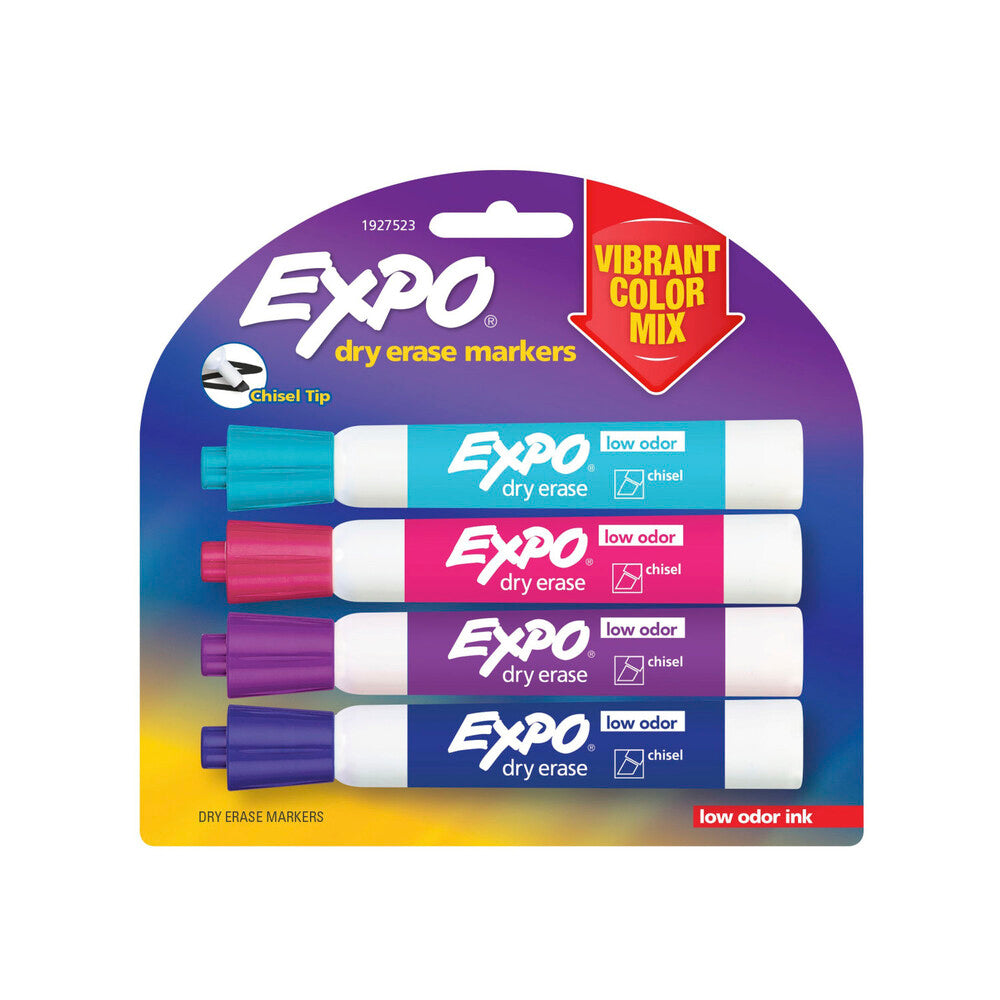 Expo Whiteboard Markers Chisel Tip - 4 pack