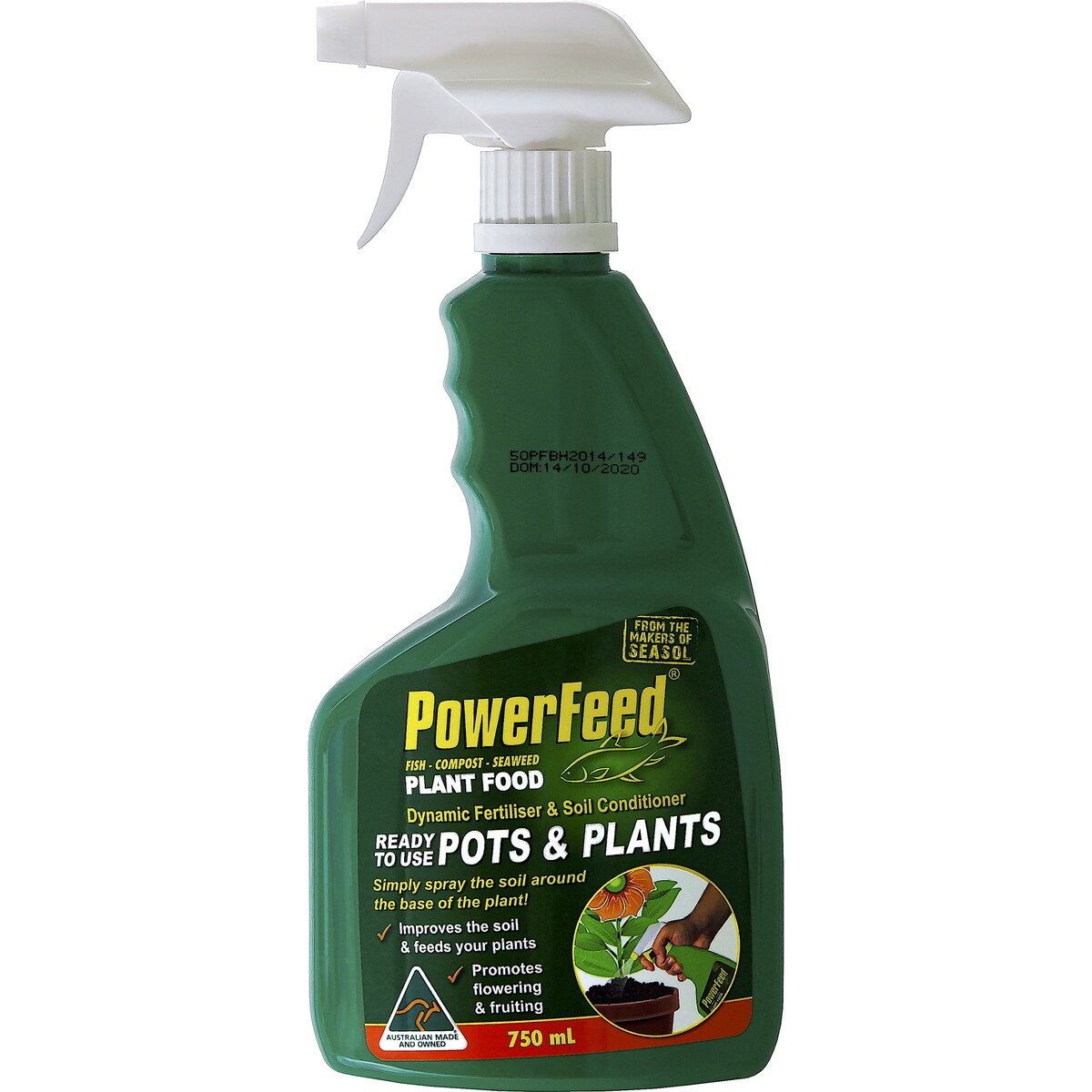 Seasol Powerfeed Pots & Plants Ready To Use Plant Fertiliser - 750mL