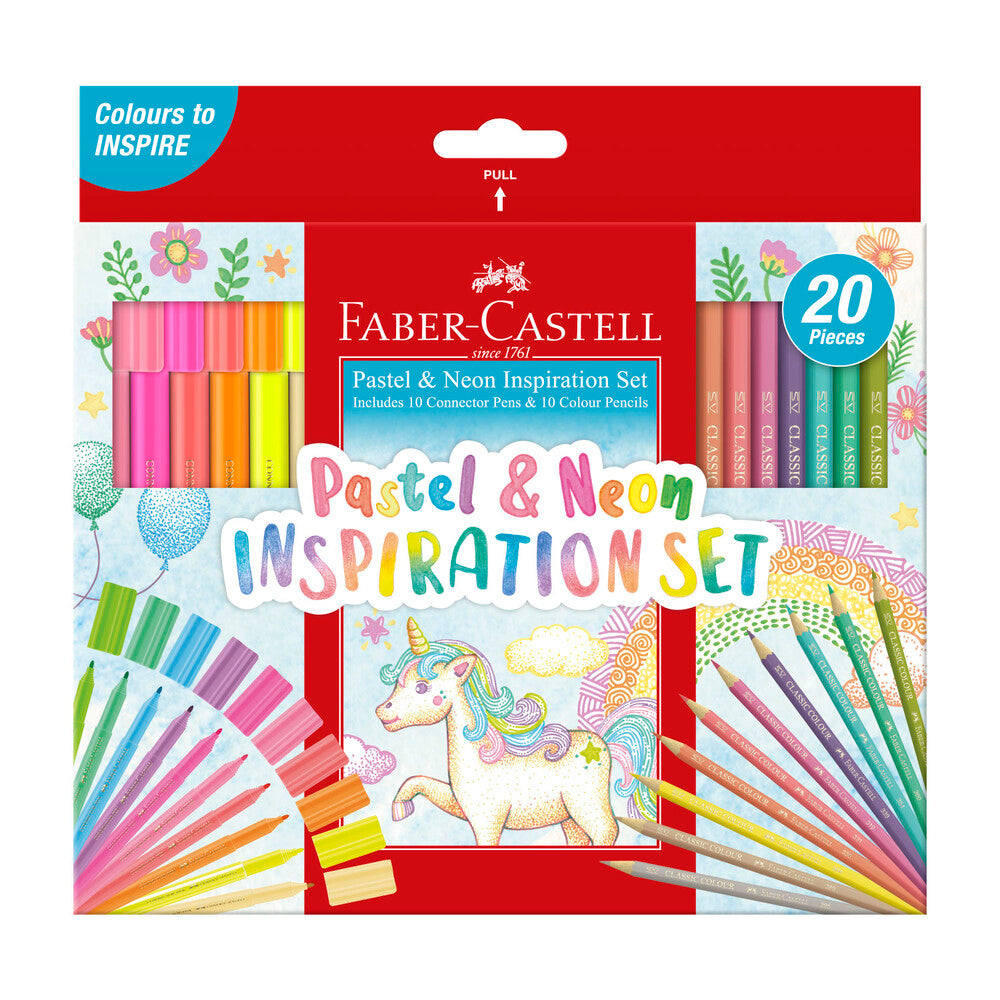 Faber Castell Pastel & Neon Inspiration Set - 20 pack
