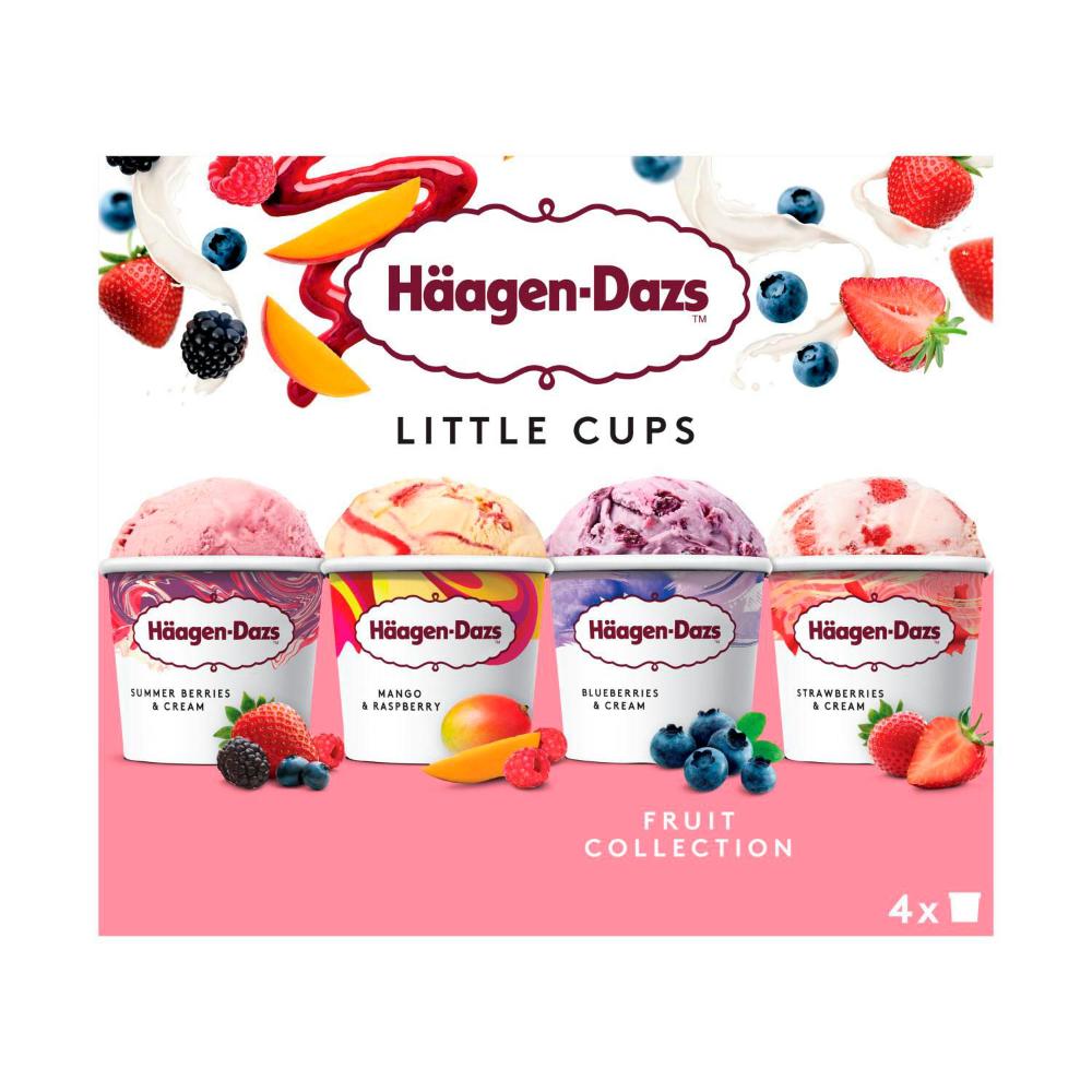 Haagen Dazs Fruit Collection Little Cups 4 Pack - 380mL