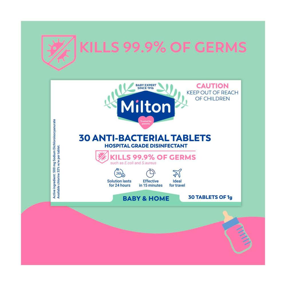 Milton Antibacterial Sterilizer Tablets - 30 pack