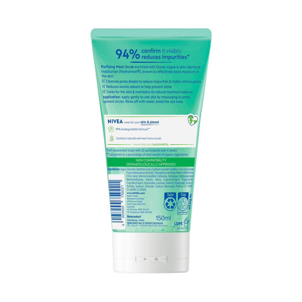 Nivea Daily Essentials Wash And Scrub 2 In 1 - 150mL