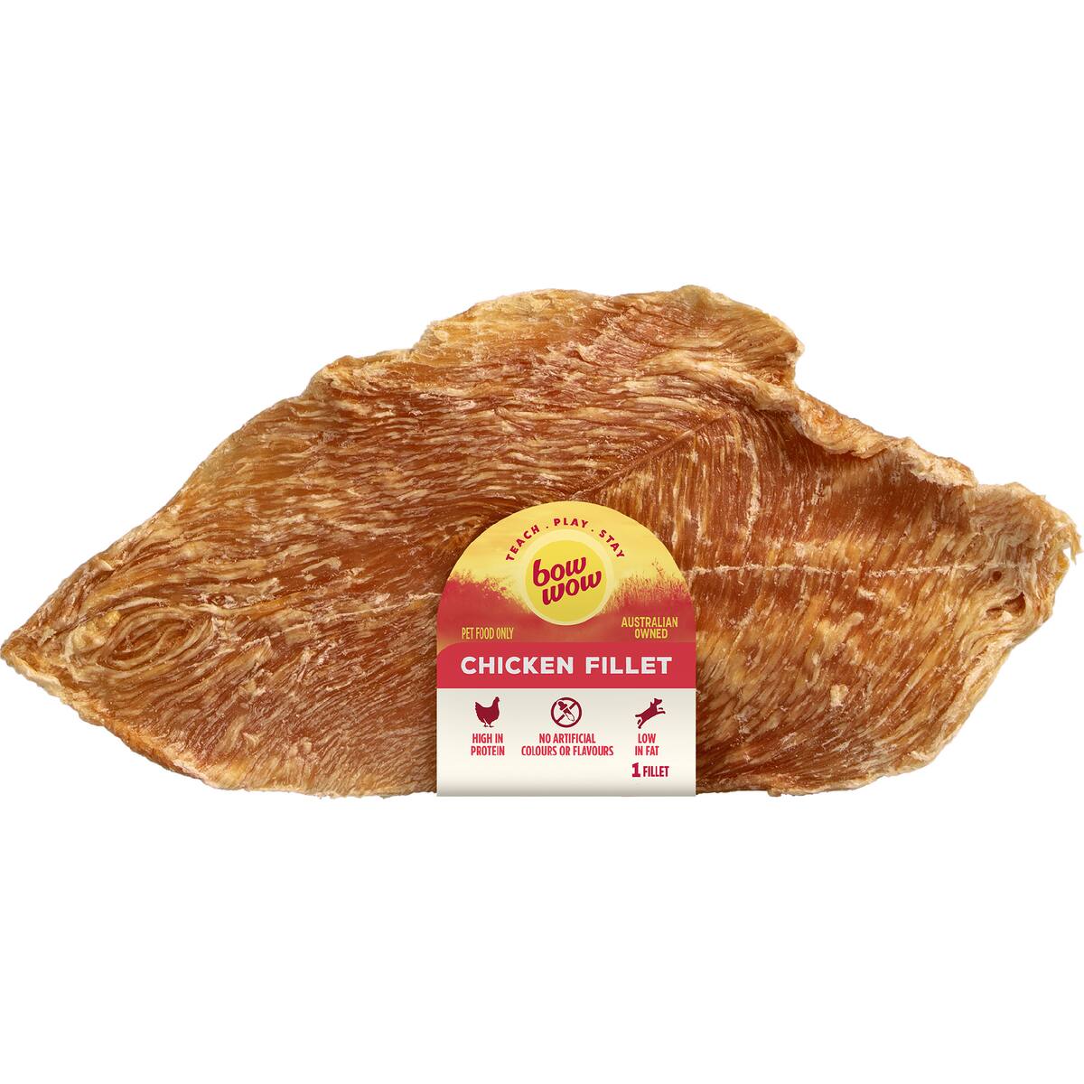 Bow Wow All Natural Chicken Fillet Dog Treat Each