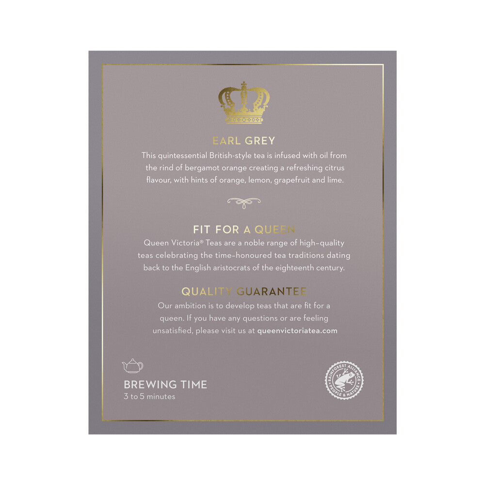 Queen Victoria Earl Grey Tea Bags - 100 pack