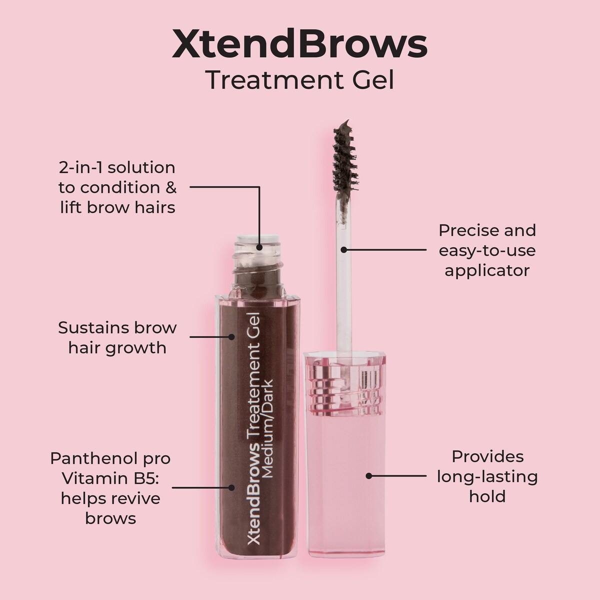 Mcobeauty Xtend Brows Treatment Gel Medium Dark 4g