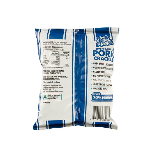 Master Crackles Oven Baked Pork Crackle Sea Salt - 50g
