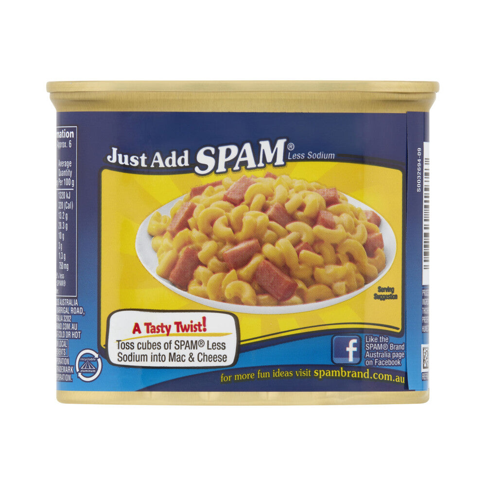 Spam Spiced Ham Less Salt - 340g