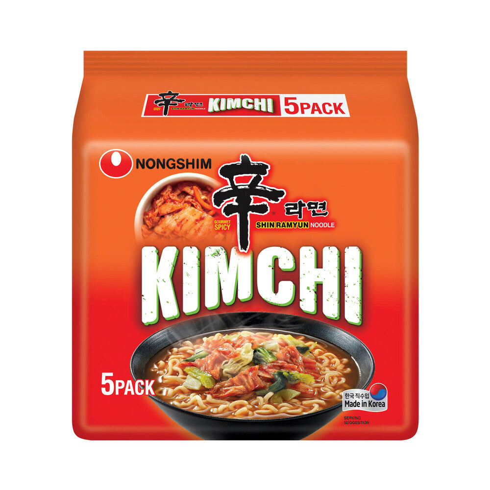 Nongshim Kimchi Ramyun Noodle Soup 5 Pack - 600g