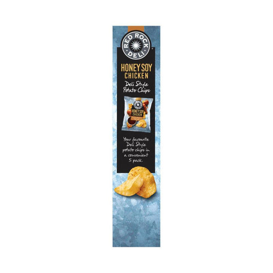 Red Rock Deli Potato Chips Lunchbox Snacks Multipack Honey Soy Chicken 5 Pack - 140g