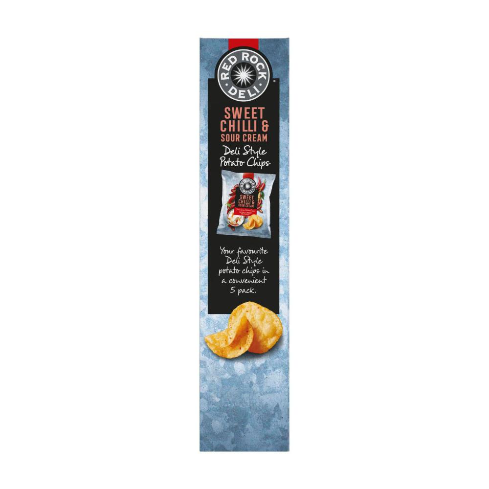Red Rock Deli Potato Chips Lunchbox Snacks Multipack Sweet Chilli 5 Pack - 140g