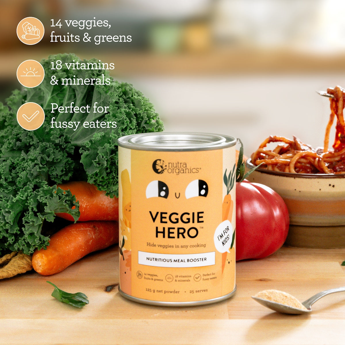 Nutra Naturals Veggie Hero Nutritious Meal Booster 125g