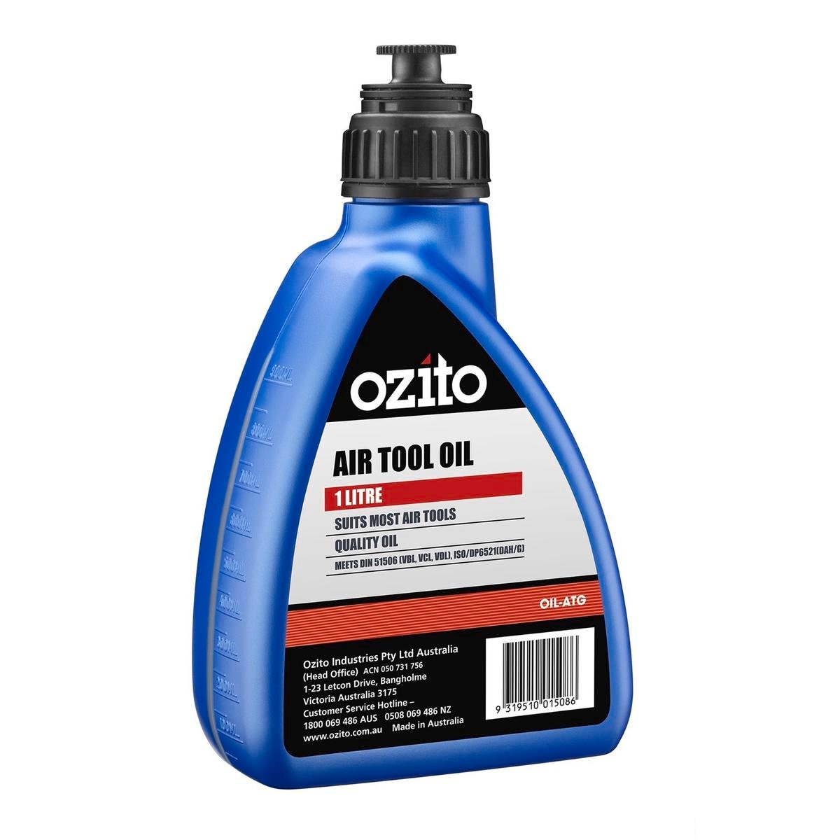 Ozito Air Tool Oil - 1L Plastic - Extends Tool Life - Smooth Performance