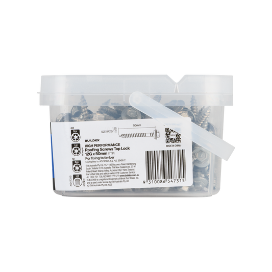 Buildex Roofing Screws - 12g x 50mm - 100 Pack