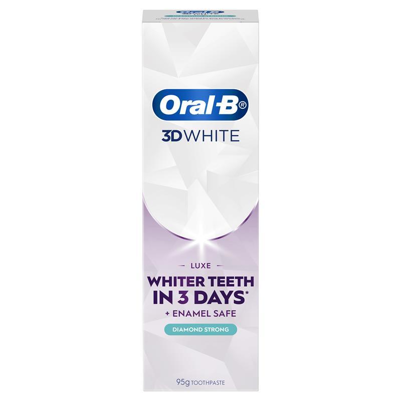 Oral B Teeth Whitening Toothpaste 3D White Luxe Diamond Strong 95g