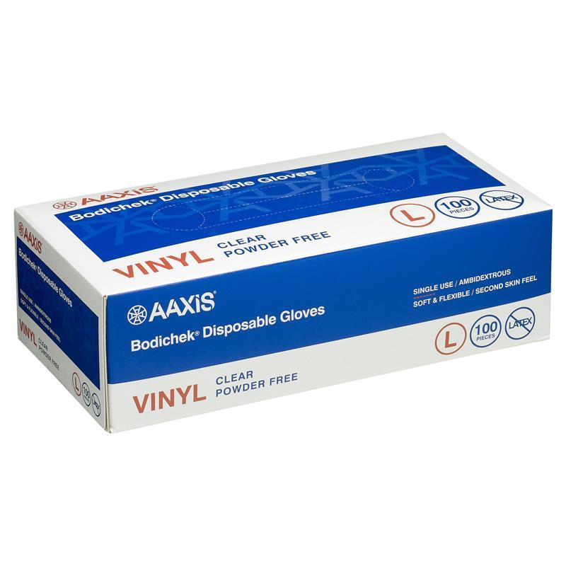 Bodichek Vinyl Disposable Gloves Powder Free Large 100 Pack