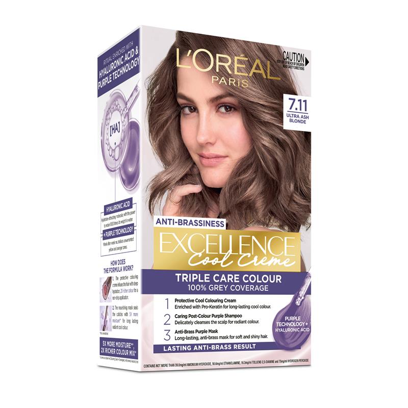 L'Oreal Paris Excellence Cool Creme Permanent Hair Colour 7.11 Ultra Ash Blonde