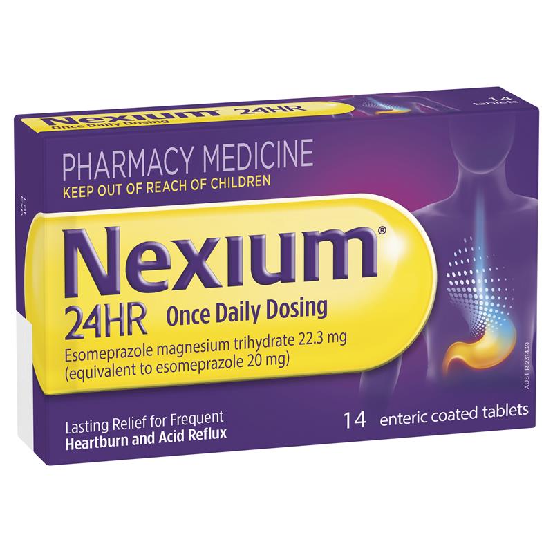 Nexium 24hr Heartburn & Acid Reflux Relief 20mg 14 Tablets