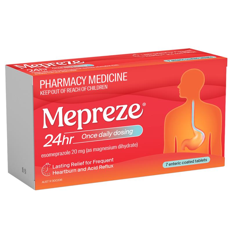 Mepreze 24Hr 20mg 7 Tablets